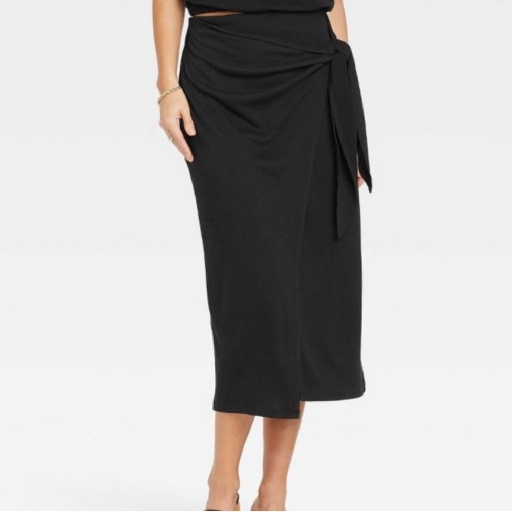 Black Wrap Skirt